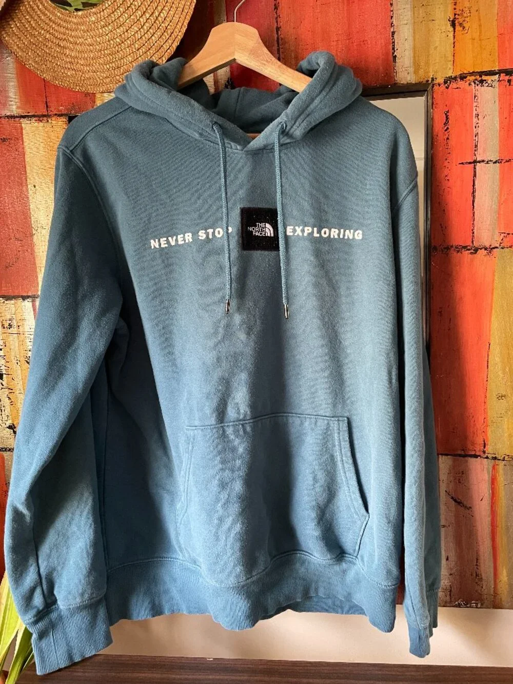 The North Face Never Stop Exploring Hoodie in Teal — Men's M
